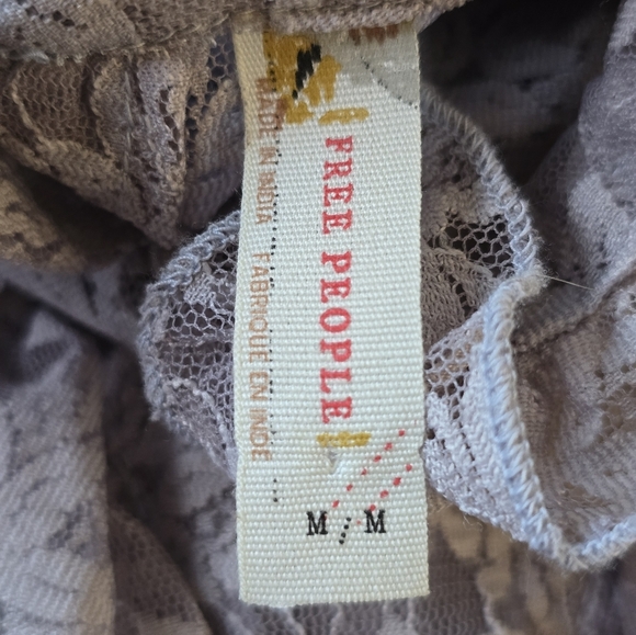 Free People Ruffle Lace Tank Top Size Medium - Picture 13 of 14